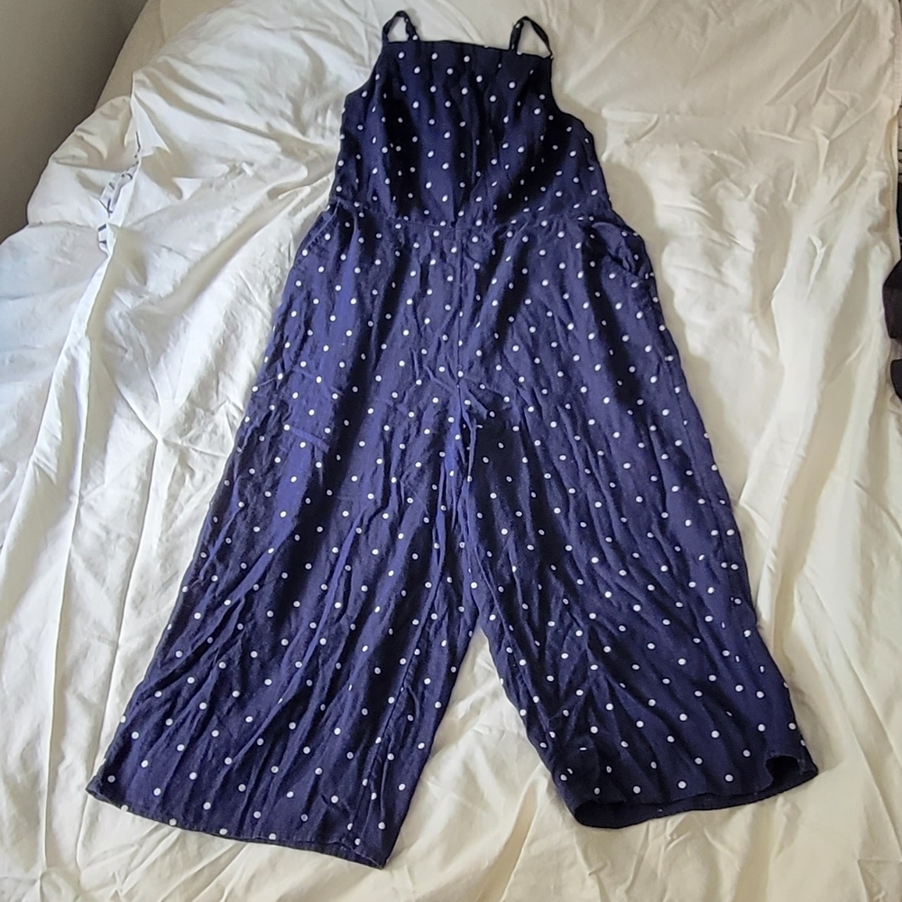 Navy blue polka-dot romper, Size Large from Old Navy